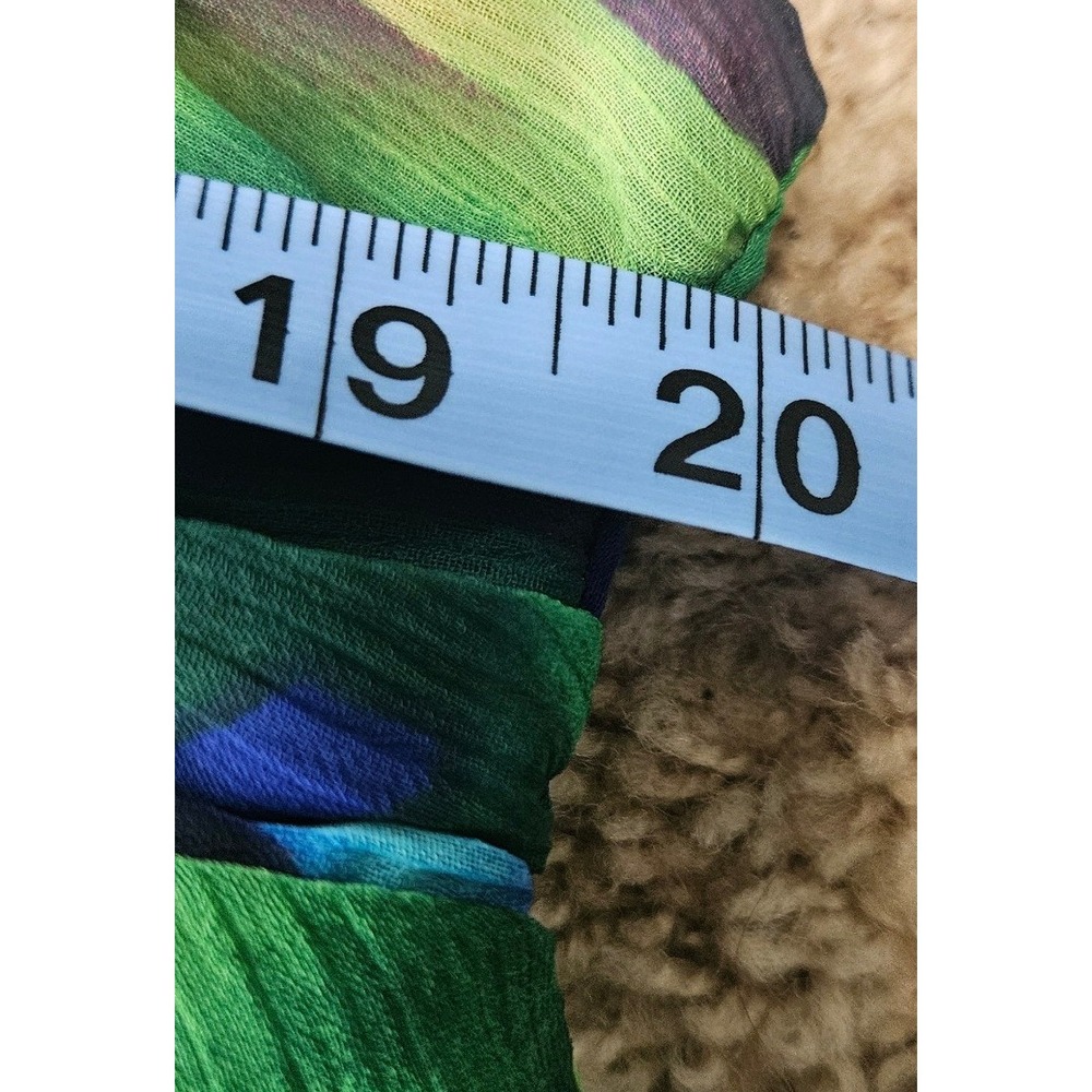Lane Bryant Womens 18 Multicolor Abstract Watercolor Draped Neck Sleeveless Top - Picture 8 of 9